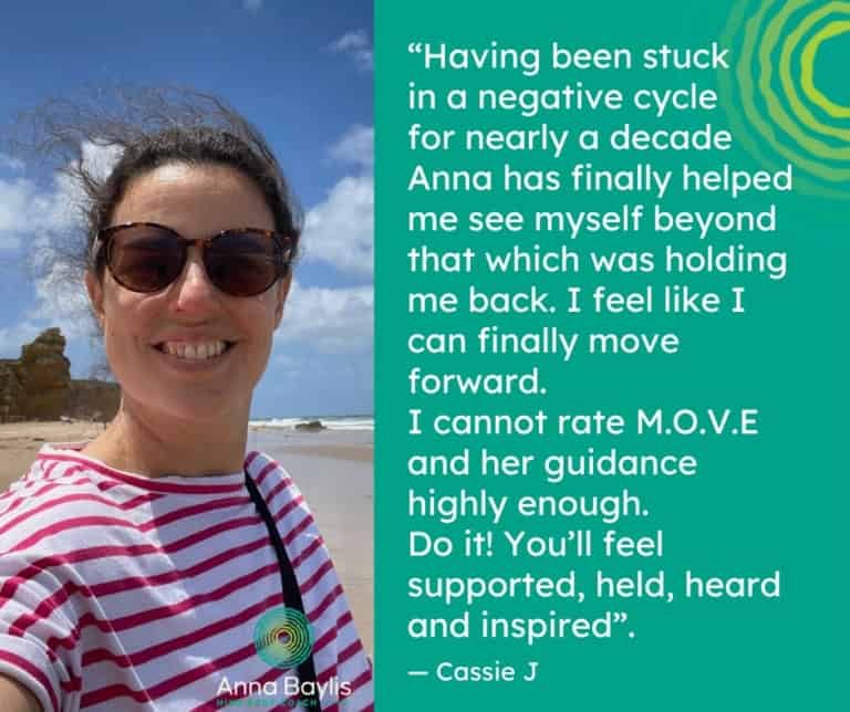 Client testimonial about authentic self-expression and personal transformation