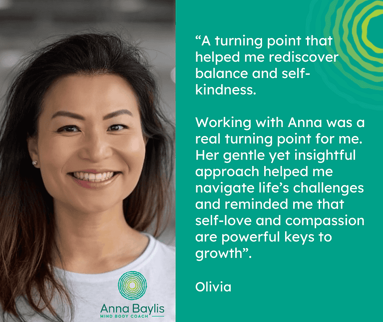 Client testimonial highlighting life coaching results and personal transformation